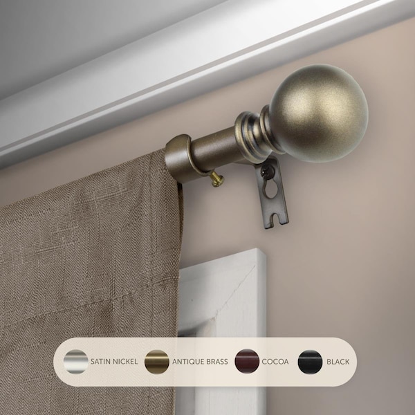 Kd 0.625 in. Jayden Curtain Rod with 84 to 120 in. Extension, Antique Gold KD3739960 - main